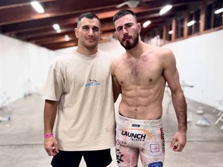 גם פרו פלסטינים הביעו תמיכה. ברזילי ולוי (מתוך האינסטגרם של עילאי  (צילום: ספורט 5)