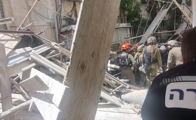 תאונה קטלנית באתר בנייה בתל אביב (צילום: זק"א)
