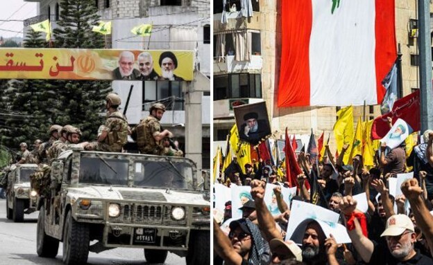 המתיחות מעבר לגבול (צילום: Mahmoud ZAYYAT | NAEL CHAHINE/Middle East Images/AFP via Getty Images)