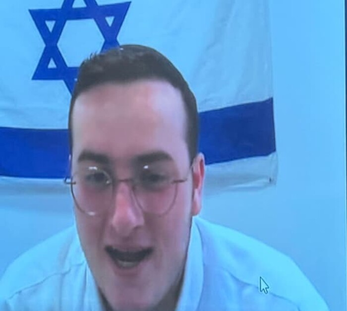 יצחק פרנקל החשוד באונס, מתוך דיון בזום בעניינו יצחק פרנקל החשוד באונס, מתוך דיון בזום בעניינו