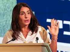 מירי רגב באירוע הכרזת קו הרכבת לקריית שמונה (צילום: אבשלום ששוני, פלאש 90)