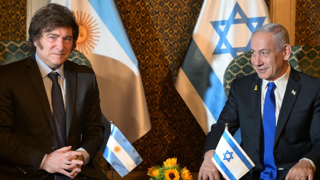 רה"מ בנימין נתניהו ונשיא ארגנטינה חאבייר מיליי