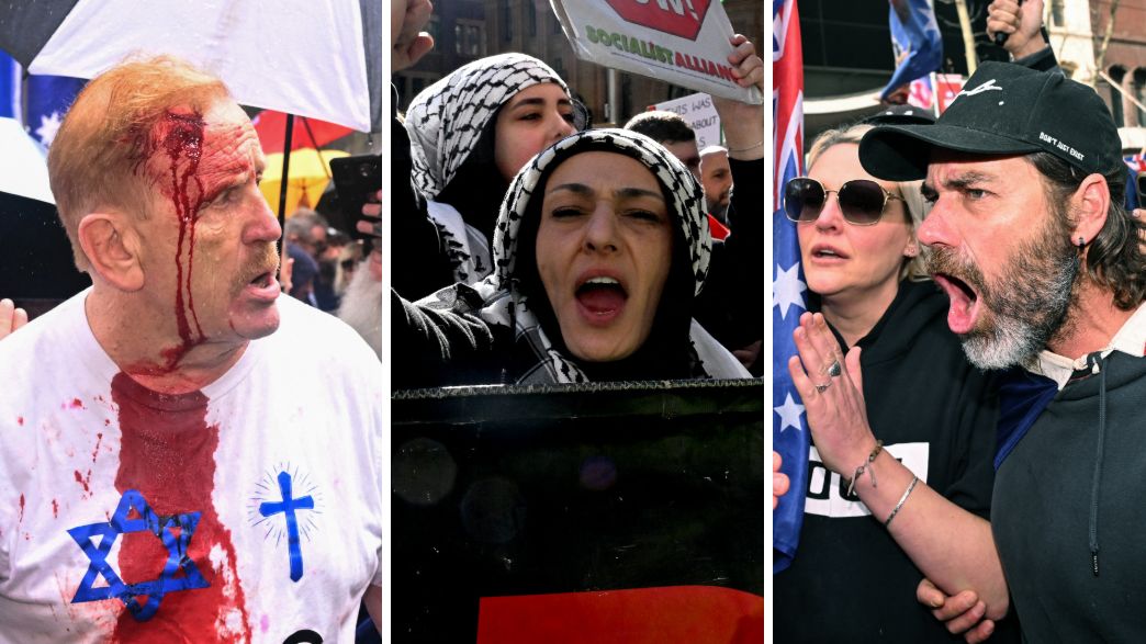 הפגנות מתנגשות באוסטרליה