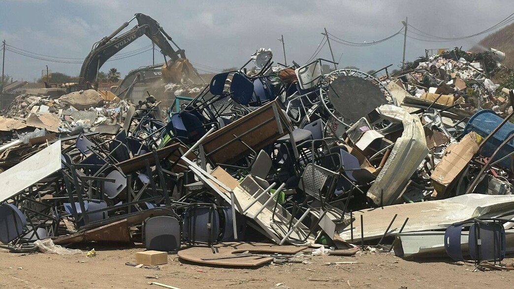 פסולת מבתי הספר בפארק המחזור חירייה 