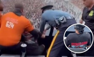 הגבר שעינג את עצמו בהופעה של להקת "קורן"  (צילום: מתוך הרשתות החברתיות לפי סעיף 27א' לחוק זכויות יוצרים)