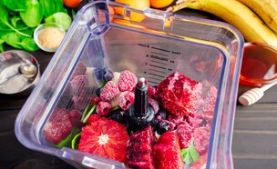 פירות קפואים בבלנדר (צילום: Candice Bell, shutterstock)