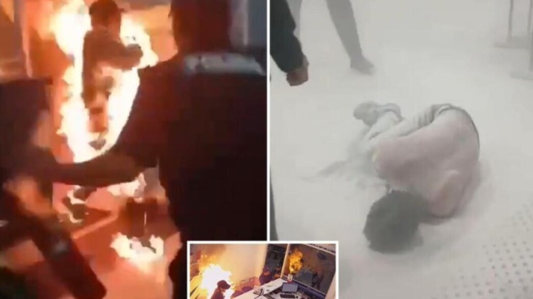 תמונות קשות: איחר לרכבת בשדה התעופה - והחליט להצית את עצמו תמונות קשות: איחר לרכבת בשדה התעופה - והחליט להצית את עצמו