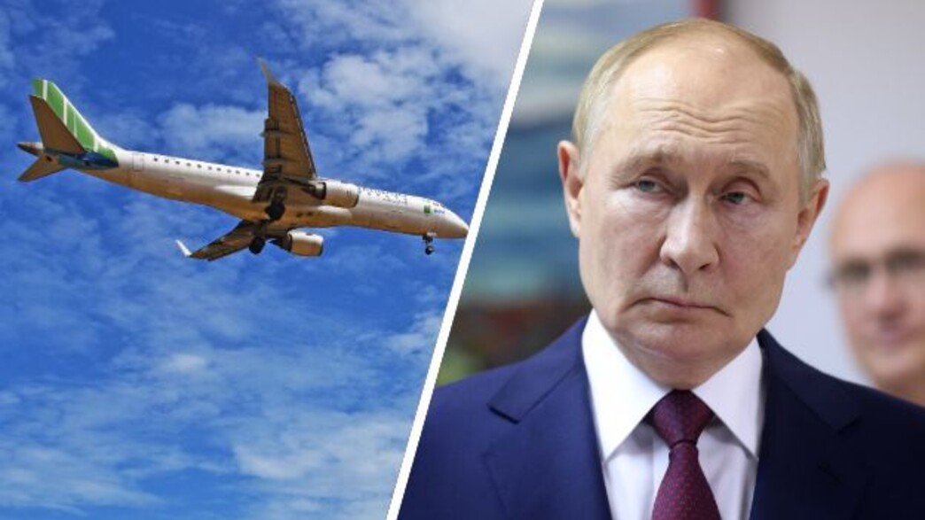 ולדימיר פוטין, מטוס נוחת (אילוסטרציה)