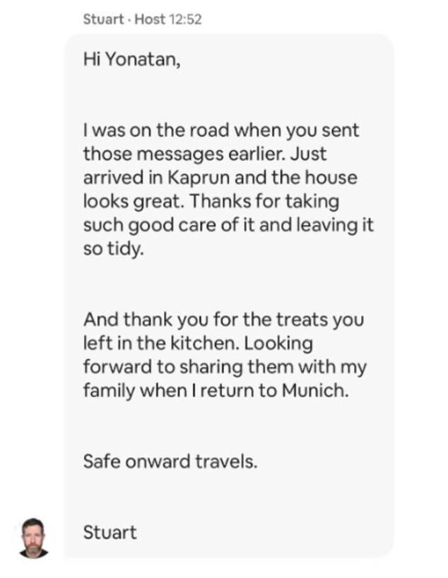 התגובה של בעל דירה למתנה מישראל