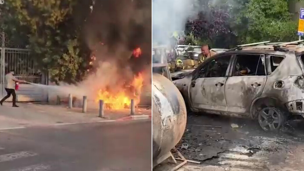 הצתה ליד מעון ראש הממשלה כחלק מיום המחאה הצתה ליד מעון ראש הממשלה כחלק מיום המחאה