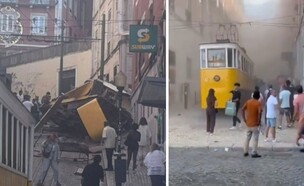 הרכבל קרס (צילום: צילום מסך)