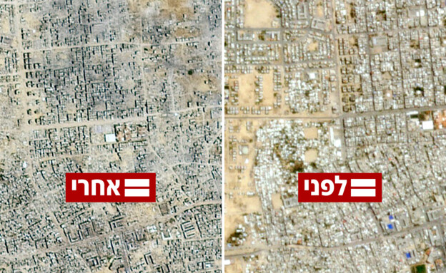 ג'באליה לפני ואחרי התקיפות ג'באליה לפני ואחרי התקיפות