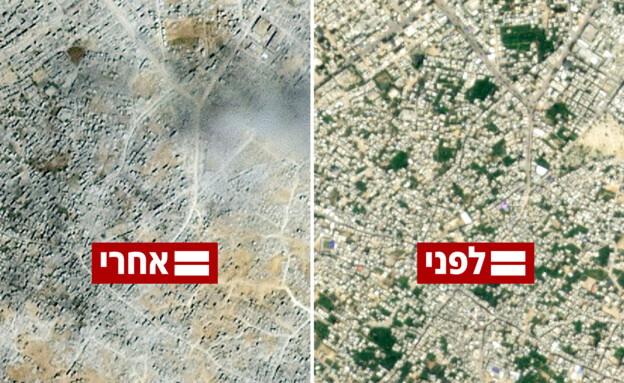 ג'באליה לפני ואחרי התקיפות ג'באליה לפני ואחרי התקיפות