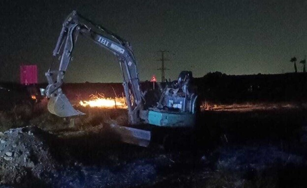 הפריצה לגן הלאומי תל חצור (צילום: דוברות המשטרה)