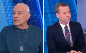 העימות בין עמית סגל ודן חלוץ (צילום: חדשות 12)