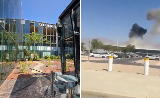 פגיעת כטבמ שדה תעופה רמון (צילום: לפי סעיף 27א' לחוק זכויות יוצרים)