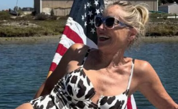 שרון סטון בביקיני מנומר (צילום: instagram)