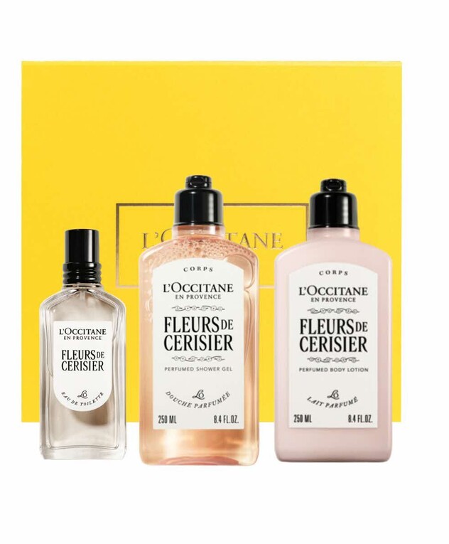 מארז חגים, ל'אוקסיטן מארז פריחת הדובדבן 487שח מכיל ג'ל רחצה מארז חגים, ל'אוקסיטן מארז פריחת הדובדבן 487שח