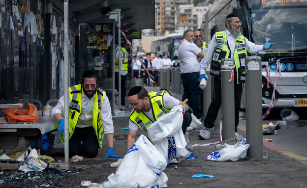 זירת הפיגוע ברמות  (צילום: חיים גולדברג, פלאש 90)