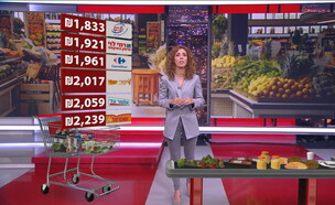 השוואת סלי מוצרי לראש השנה (צילום: החדשות 12)