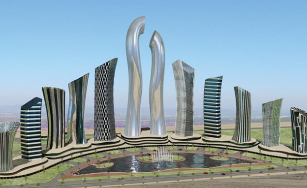 הדמיה של גורדי שחקים כ"פסלים מנותקים" מאת פרופ' אנתוני ווד