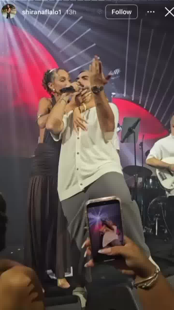 אושר כהן הופיע אמש בחתונה והעלה לבמה את בת הזוג עדן פינס