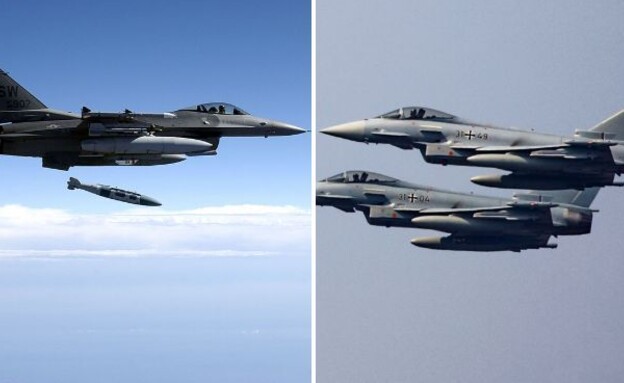 מטוסי הקרב הזרים (צילום: Michael Ammons/U.S. Air Force/GettyImages | Morris MacMatzen/GettyImages)