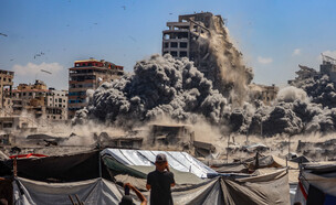 תקיפת צה"ל ברצועת עזה (צילום: מגדי פתחי, פלאש 90)