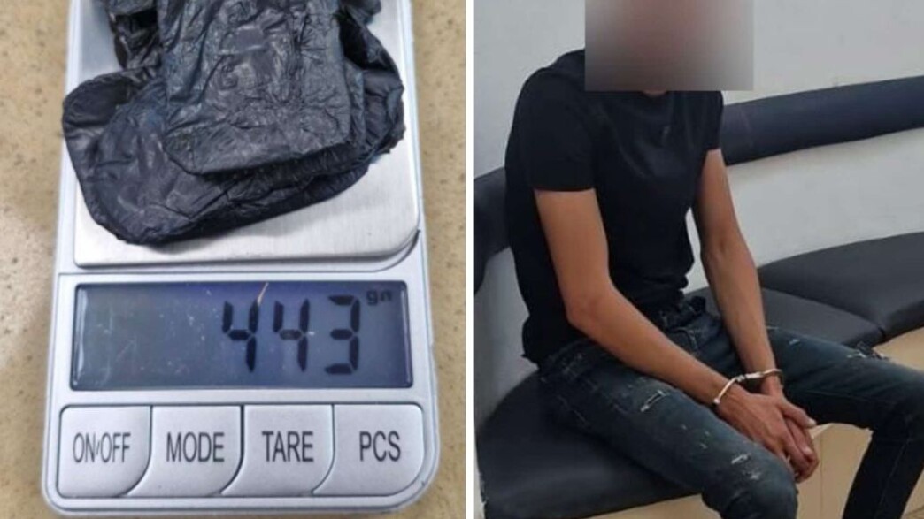 בן ה-19 החשוד שניסה להבריח חשיש לתחנת משטרה