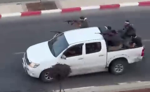 מחבלי חמאס בשדרות (צילום: לפי סעיף 27 א')