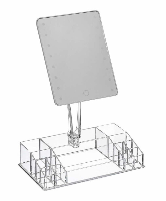 משחקים לחגים 2025 ארגונית איפור עם אורות לד בסגנון הוליווד מתנה משחקים לחגים 2025 ארגונית איפור עם אורות לד בסגנון