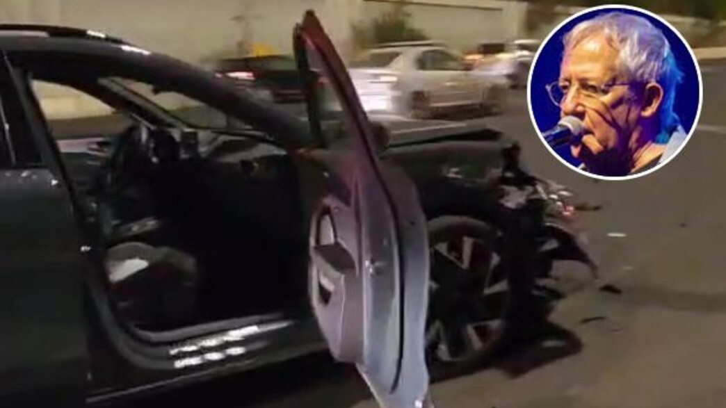 ההרס בזירת התאונה שבה היה מעורב גידי גוב