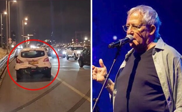 ההרס בזירת התאונה שבה היה מעורב גידי גוב (צילום: תיעוד מבצעי מד"א)