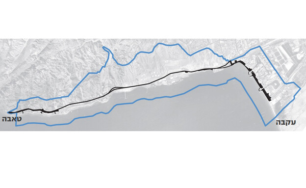 רצועת החוף אילת תחום התוכנית לחידוש אדריכלים MKR