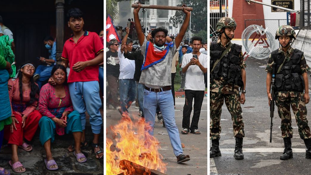 תיירים נפאל מחאה הפגנות