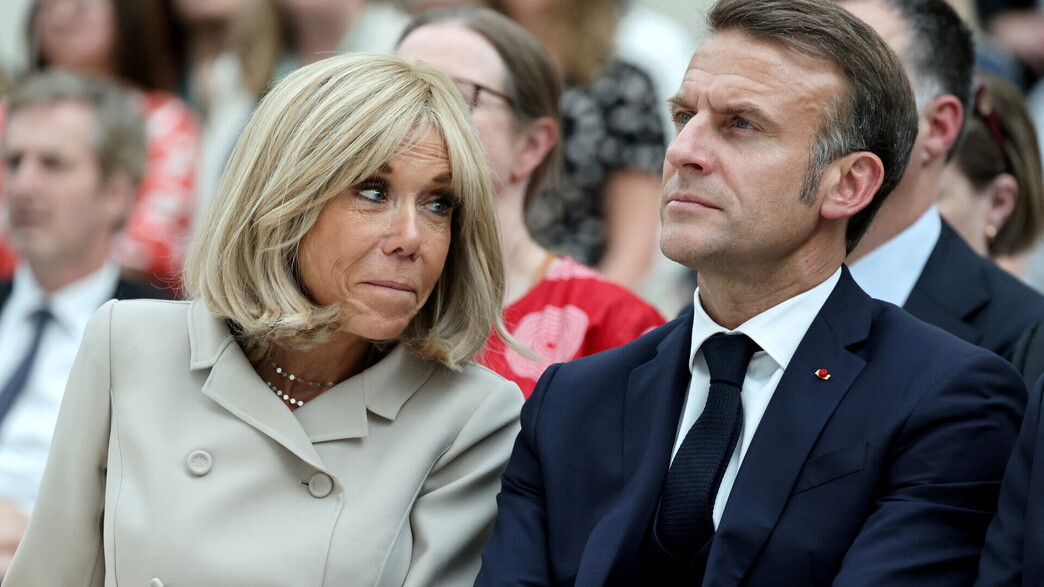 נשיא צרפת עמנואל מקרון ורעייתו בריז'יט