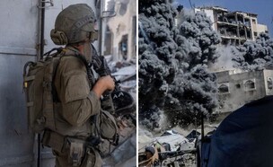 הפיצוץ והכוחות (צילום: רשתות חברתיות לפי סעיף 27א, דובר צה"ל)