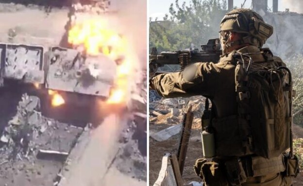 הפיצוץ והכוחות (צילום: דובר צה"ל)