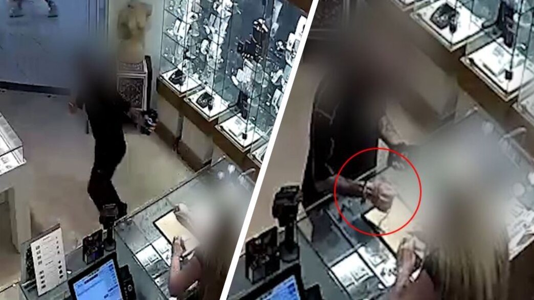 גנב תכשיטי היוקרה בפעולה