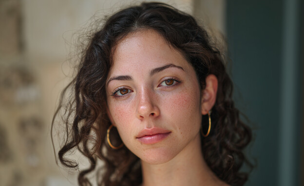 אישה מסתכלת למצלמה (AI: mako)