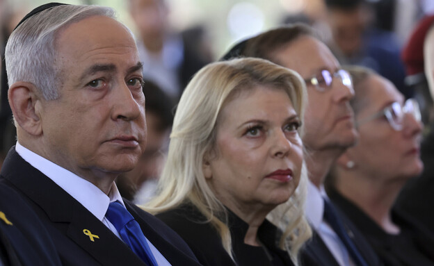 בנימין נתניהו ושרה נתניהו בטקס בהר הרצל בנימין נתניהו ושרה נתניהו בטקס בהר הרצל
