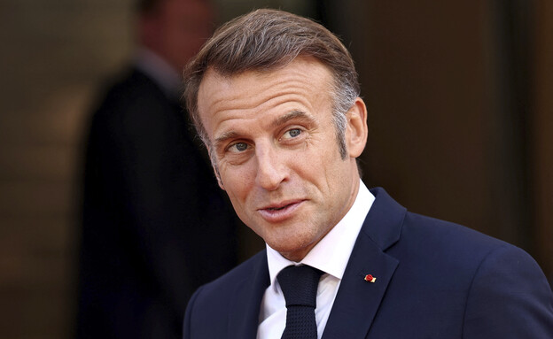 נשיא צרפת עמנואל מקרון (צילום: AP)