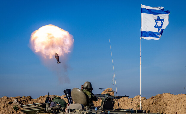מלחמה, עזה, תותחנים, לוחמים, רצועת עזה (צילום: חיים גולדברג, פלאש 90)