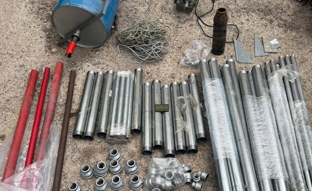 רקטות ואמצעי הלחימה שנתפסו והושמדו במרחב רמאללה (צילום: דובר צה