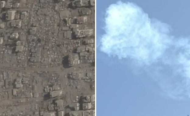יירוט שיגור לאשדוד ואשקלון, הרס בעיר עזה (צילום: רשתות חברתיות לפי סעיף 27א' | רויטרס)