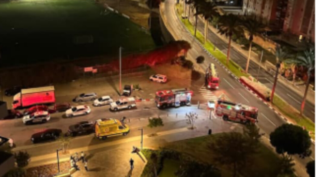 זירת השלכת הרימון בנתניה