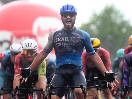 קוגוט ברגע הניצחון (הצילום: באדיבות ספרינט סייקלינג) (צילום: ספורט 5)