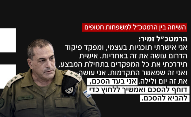 השיחה בין הרמטכ"ל למשפחות החטופים השיחה בין הרמטכ"ל למשפחות החטופים