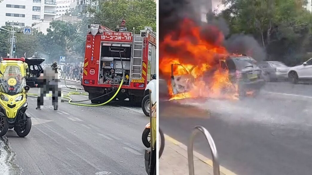 זירת הפיצוץ בתל אביב