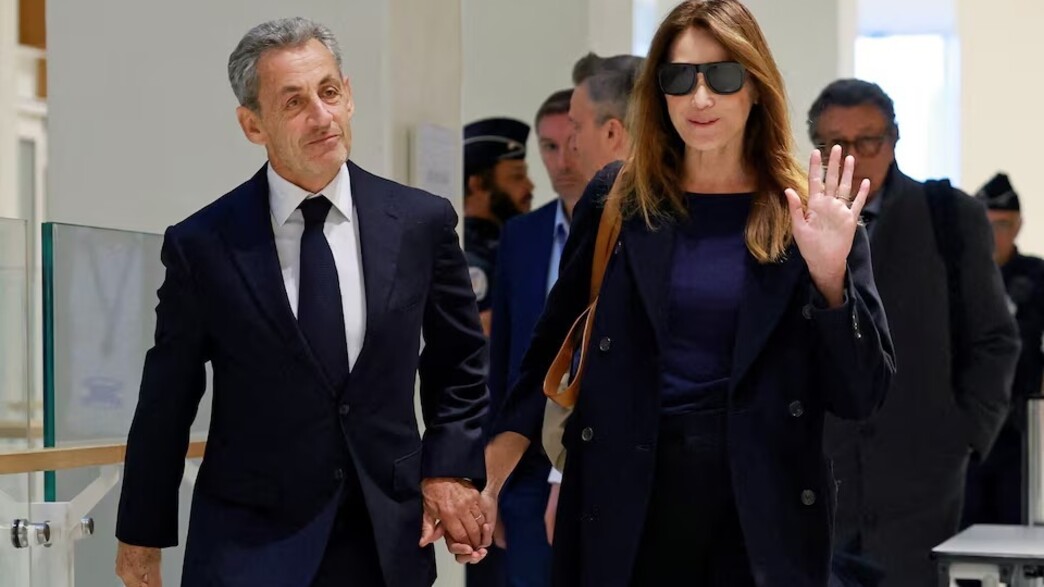 נשיא צרפת לשעבר ניקולא סרקוזי ורעייתו קרלה ברוני